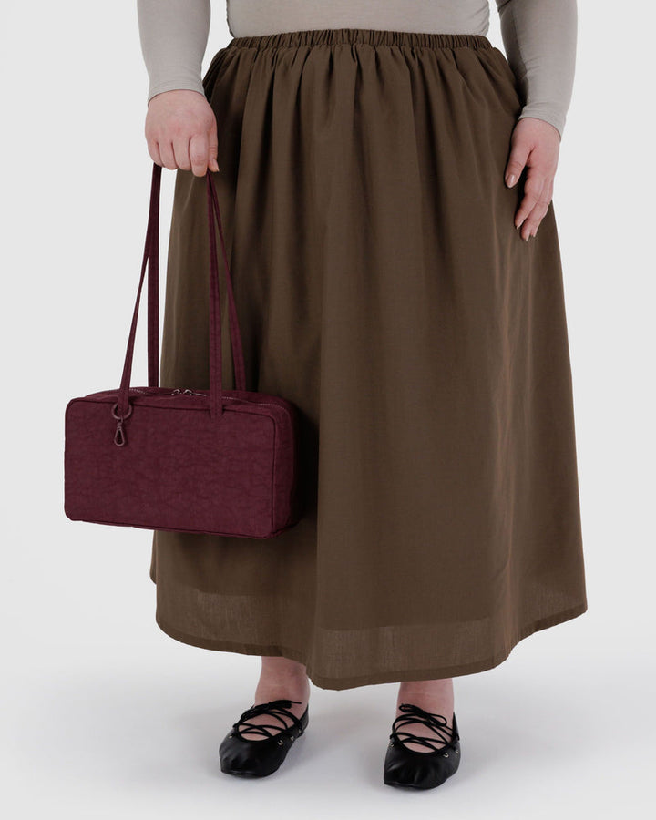 Baggu | Nylon Bowler Bag | Mahogany