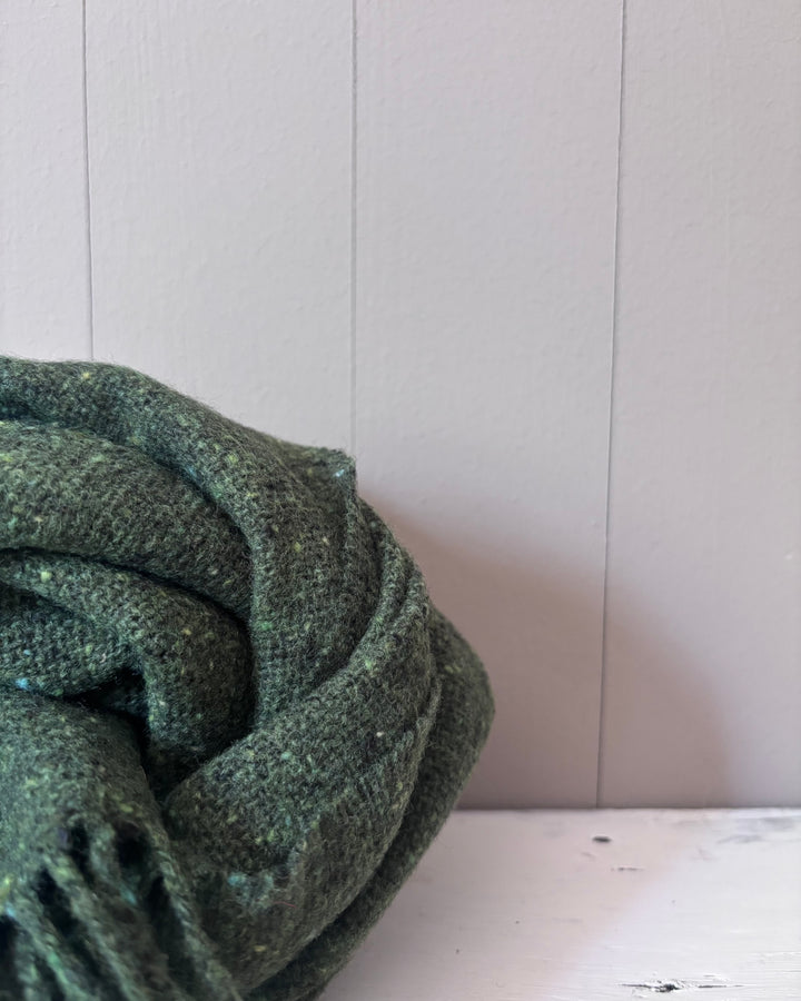 Molloy & Sons | Merino Donegal Tweed Scarf | Green