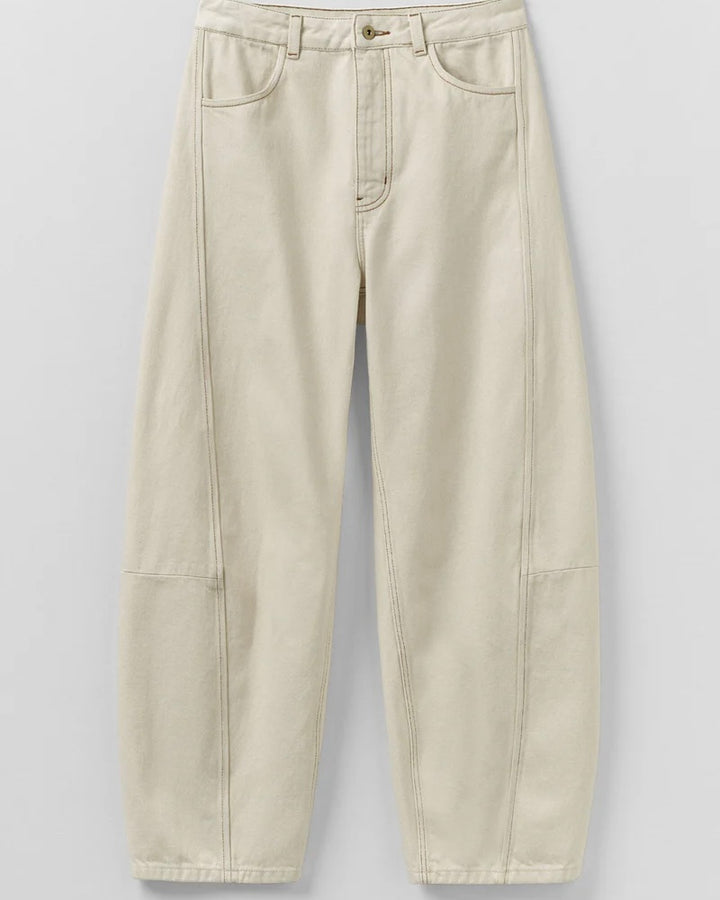 Toast | Sculptural seamed denim trousers | Ecru