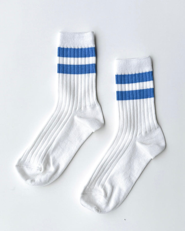 Le Bon Shoppe | Her Varsity Socks | White Periwinkle