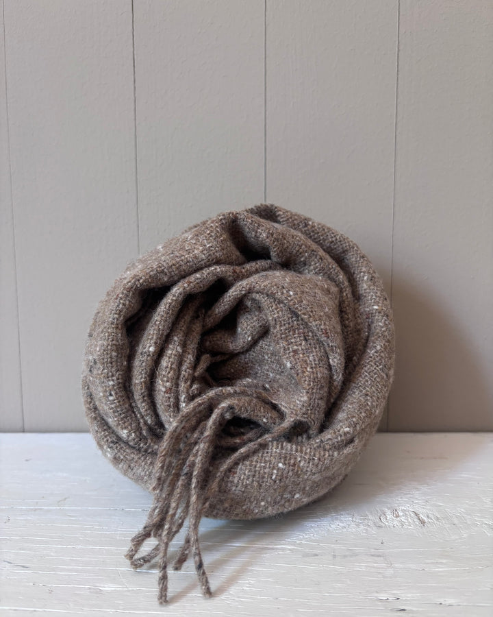 Molloy & Sons | Merino Donegal Tweed Scarf | Camel