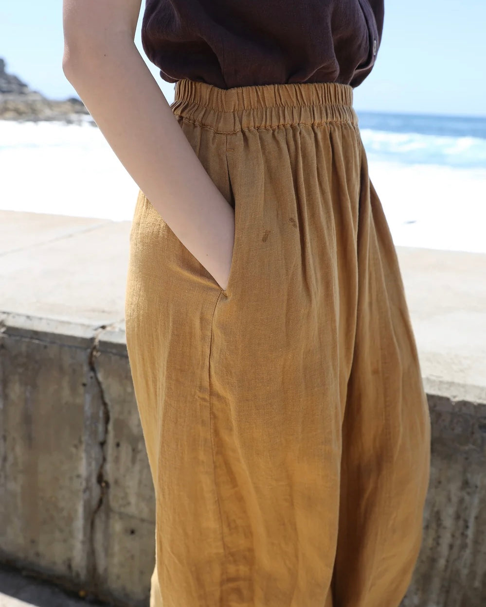 LF Markey | Basic Linen Trousers | Turmeric