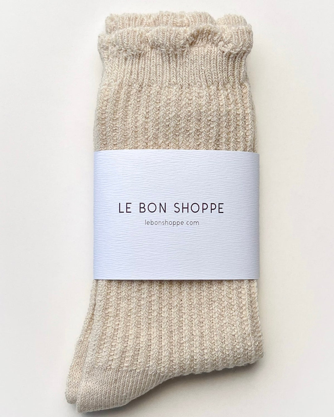 Le Bon Shoppe | Linen Scallop Socks | Natural