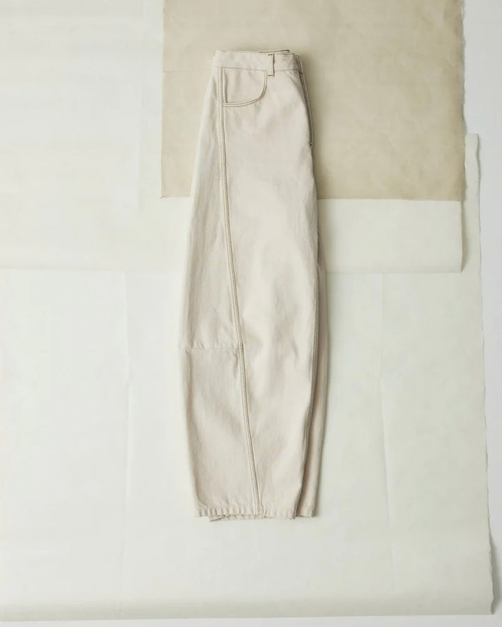 Toast | Sculptural seamed denim trousers | Ecru