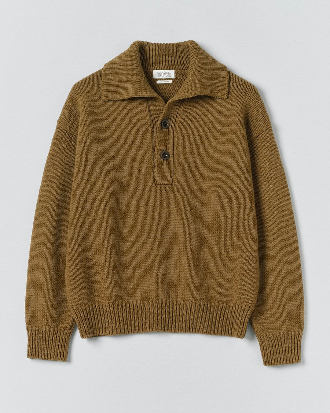 Toast | Half Placket Wool Pullover | Acorn